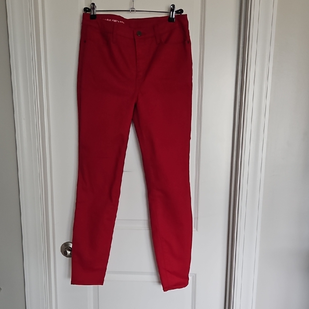 Talbots Red High-Rise Jegging Ankle Pants